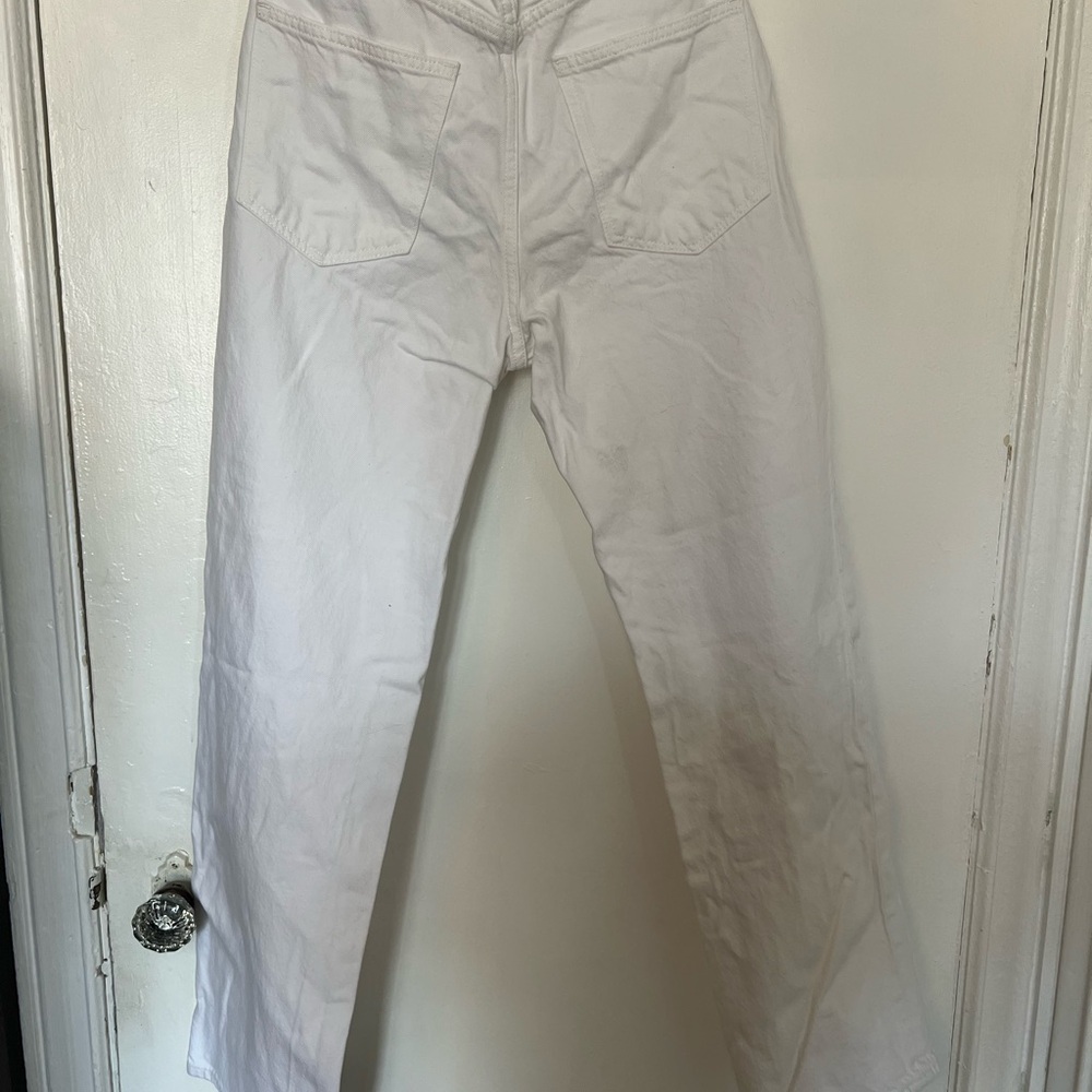 Denim Forum The Joni High Rise Jeans in White